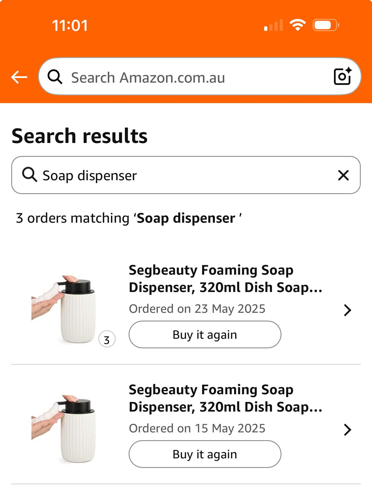 Amazon purchase evidence