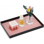 Segbeauty Vanity Tray, Perfume Organizer Tray with PU Leather Pad, Rectangle Tray Metal Perfume Holder Decorative Trays Counter Storage Organizer Dresser Tray for Cologne Cosmetic Makeup Skincare