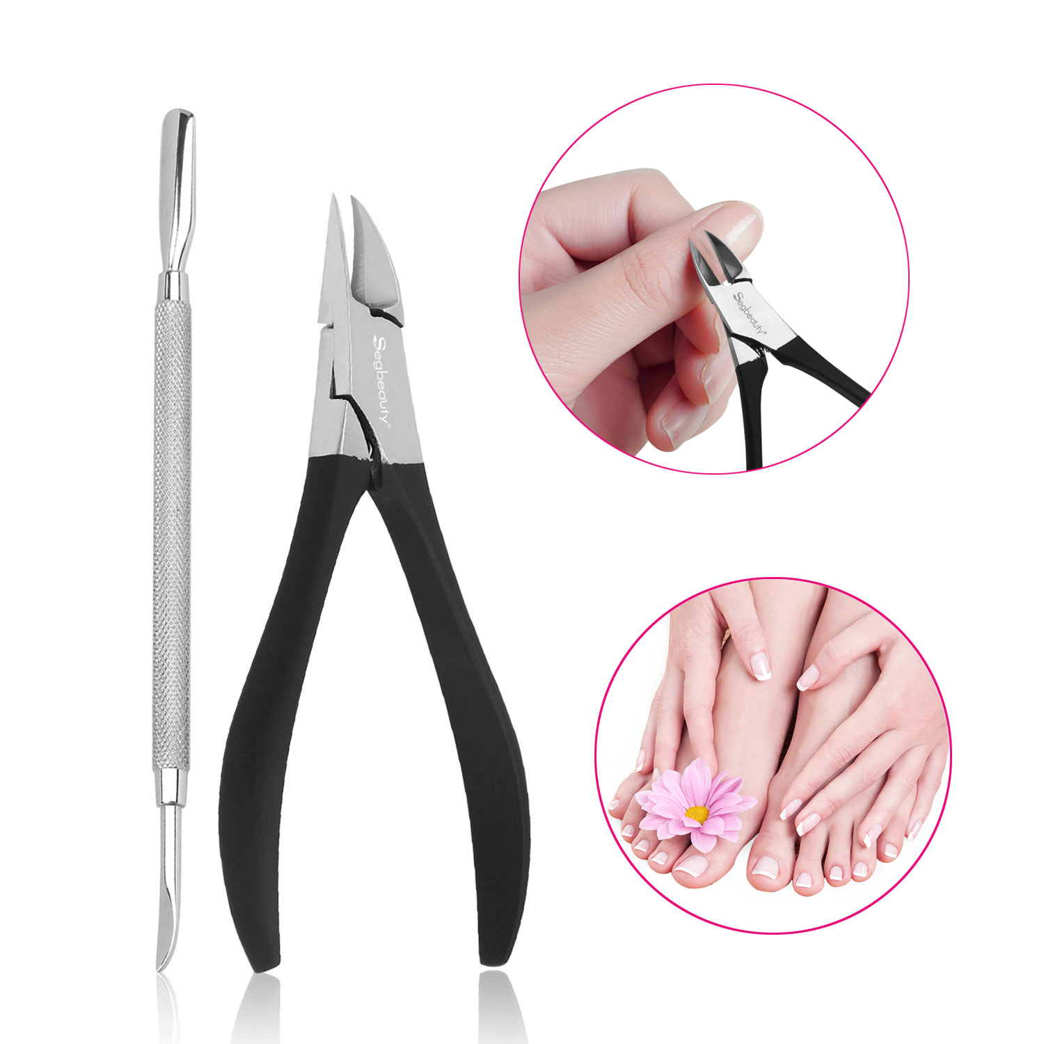 Beauté Secrets Nail Nipper, Cuticle Cutter, Toenail Clippers