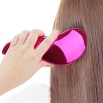 2pcs Thick Hair Detangling Brush Set -- Galvanized gold & rose red