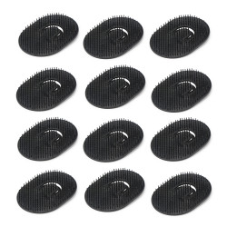 Segbeauty 12pcs Mens Pocket Palm Hair Brush Black Shampoo Massage Brush Hair Pocket Comb