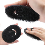 Segbeauty 12pcs Mens Pocket Palm Hair Brush Black Shampoo Massage Brush Hair Pocket Comb