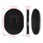 Segbeauty 12pcs Mens Pocket Palm Hair Brush Black Shampoo Massage Brush Hair Pocket Comb