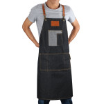 Segbeauty Adjustable Full Length Denim Work Apron 31 Inches Jean Apron with Tool Pockets