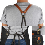 Segbeauty Adjustable Full Length Denim Work Apron 31 Inches Jean Apron with Tool Pockets