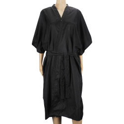 Segbeauty Salon Spa Kimono Robe Smock 43inch Long Massage Uniform_Black