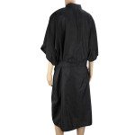 Segbeauty Salon Spa Kimono Robe Smock 43inch Long Massage Uniform_Black
