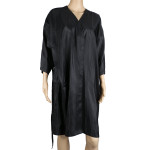 Segbeauty Salon Kimono Client Lounging Robe Smock Dress Spa Massage Client Gown for Beauty Parlor_Black