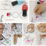 Nail Art Stamping Mat Nail Polish Coloring Practice Pad Silicone Nail Sticker Guide Printing 