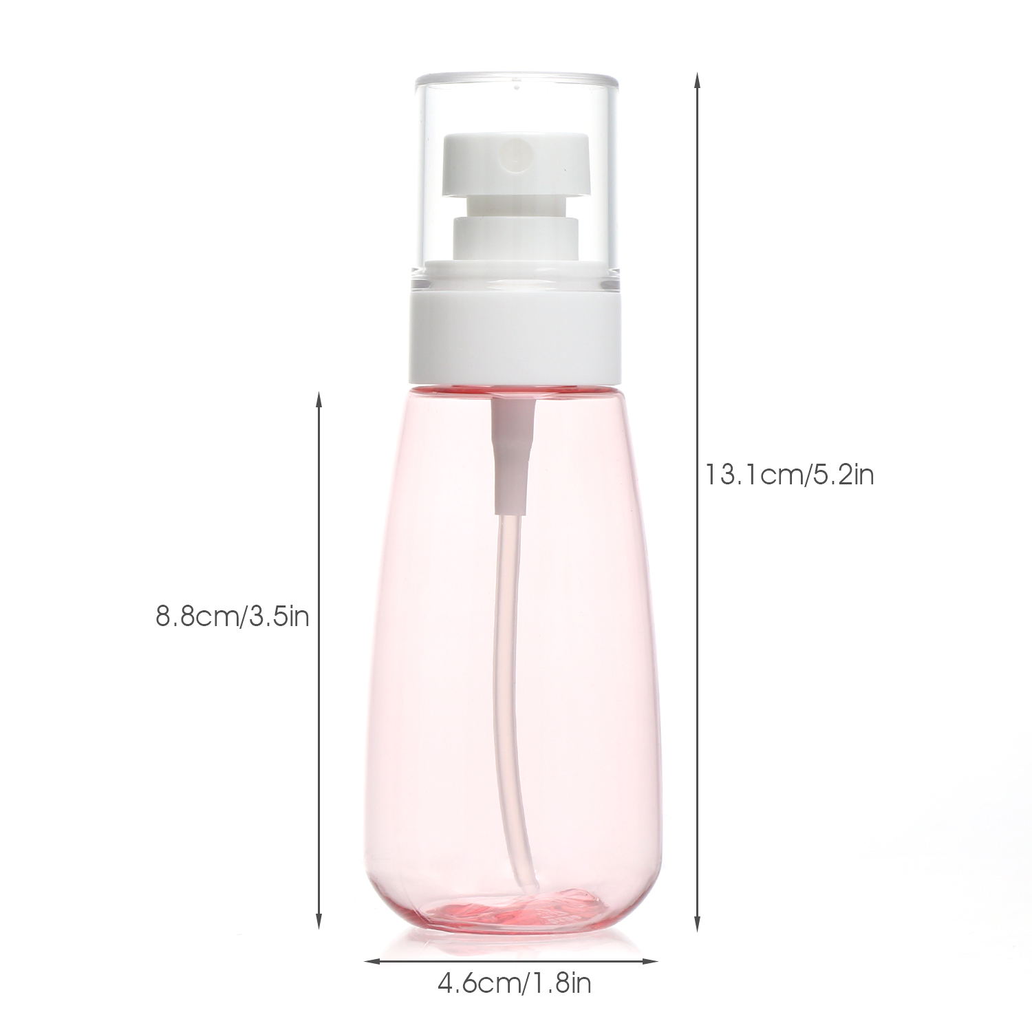 Empty Fine Mist Spray Bottles - 100 ml (3.5 oz) PET Plastic