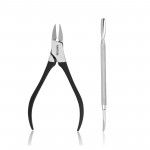 Parturi Hangnail Clipper Manicure Nail Kit Pedicure Set Nail Art Stainless Steel Nipper Cuticle Pusher