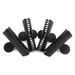 Segbeauty Professional 4pcs Butterfly Hair Clips Salon Black Hair Claws Hair Styling Clamp Pins Set