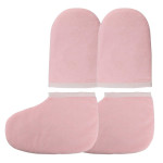 Segbeauty  Terry Cloth Gloves Booties Pink Spa Treatment Tanning Mitt Spa Tools