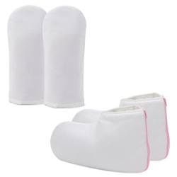 Segbeauty Paraffin Wax Bath Terry Cloth Gloves Booties Wax Care Insulated Cotton Mittens Heat Therapy Spa Treatment