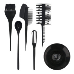 Segbeauty 6pcs Hair Highlighting Set Hair Color Mixing Kit For Hairdressing Dyeing Tint Brush Comb Bowl Tool