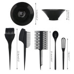 Segbeauty 6pcs Hair Highlighting Set Hair Color Mixing Kit For Hairdressing Dyeing Tint Brush Comb Bowl Tool