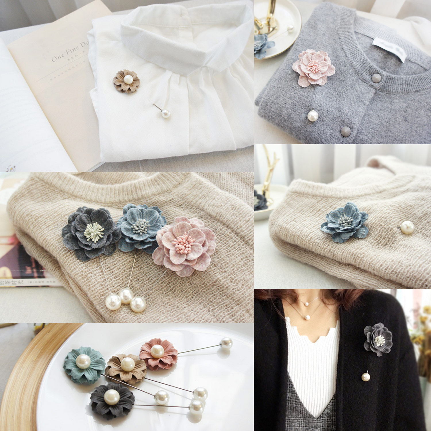 Flower Pins for Women