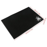 Segbeauty Salon Black Barber Station Mats For Clippers Flexible PVC Nonslip Material Barber Shop Work Salon Tools 