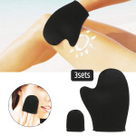 Segbeauty 3 Packs Black Self Tanning Mitts Tanner Mitt Applicator with Extra Face Applicator