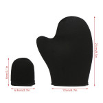 Segbeauty 3 Packs Black Self Tanning Mitts Tanner Mitt Applicator with Extra Face Applicator