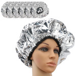 Segbeauty 6Pcs Salon Aluminum Foil Hair Cap Beauty Shower Cap for Long Thick Hair Home and Salon Uses
