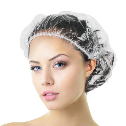 Segbeauty 100pcs/lot Disposable Shower Caps Hat Bathing Hotel Dye Spa One-Off Elastic Shower Cap Clear Salon Bathroom Caps