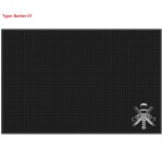 Segbeauty Black Barber Mats for Stations 11.8 x17.5 inches PVC Hair Styling Anti-slip Flexible Rubber Mat 