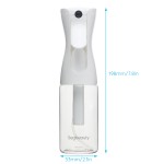 Segbeauty 160ml Continuous Plastic Spray Squirt Bottle Empty Sprayer for Curly Hair_Clear