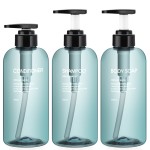 Segbeauty 3pcs 500ml Bathroom Shampoo Bottle Press Type Lotion Liquid Soap Dispenser Shower Gel Conditioner