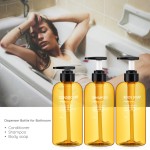 Segbeauty 3pcs Shower Bottles Large Capacity 500ml Bathroom Liquid Soap Dispenser Shower Gel Empty Bottle
