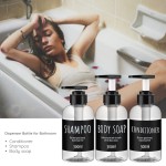 Segbeauty 3pcs/set 300ML Soap Dispenser Bottle Bathroom Shampoo Bottle Pump Press Type Lotion Container