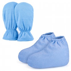 Segbeauty Blue Paraffin Wax Protection SPA Bath Gloves and Booties Therapy Warmer Heater Care Treatment