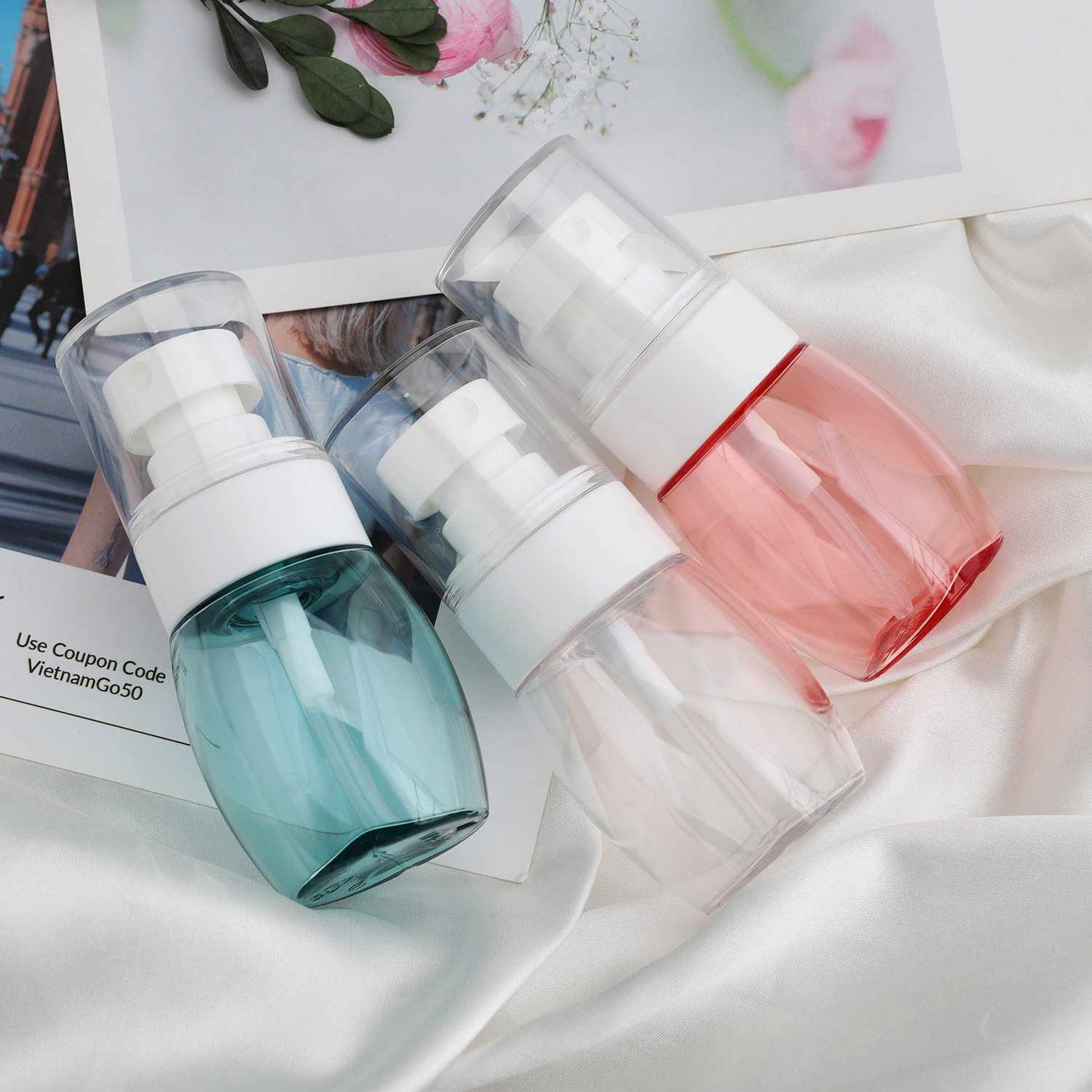 Segbeauty 3pcs 30ml/1oz Airless Fine Mist Spray Bottle Travel