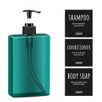 Segbeauty 3pcs Shampoo Dispenser Bottles 400ml Refillable Pump Bottle Empty Shampoo Body Soap Conditioner