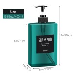 Segbeauty 3pcs Shampoo Dispenser Bottles 400ml Refillable Pump Bottle Empty Shampoo Body Soap Conditioner