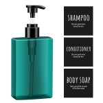 Segbeauty 3pcs 200ml Refillable Shampoo Pump Bottles Soap Dispenser Bottle for Body Wash Lotion Shampoo Conditioner