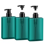 Segbeauty 3pcs 200ml Refillable Shampoo Pump Bottles Soap Dispenser Bottle for Body Wash Lotion Shampoo Conditioner