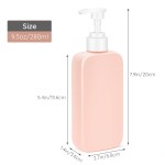 Segbeauty 3pcs Pump Bottle Dispenser 9.47oz/280ml Shower Dispenser Bottles Refillable Liquid Soap Shampoo Conditioner