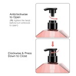 Segbeauty 2pcs 10.1oz/300ml Empty Shampoo Bottle Pump Dispenser Plastic Soap Dispenser Body Conditioner Bottle