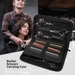 Segbeauty Barber Scissors Case Hairdresser PU Leather Carrying Bag Portable Travel Hair Styling Cutting Tool Kit