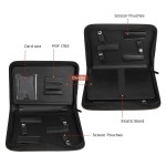 Segbeauty Barber Scissors Case Hairdresser PU Leather Carrying Bag Portable Travel Hair Styling Cutting Tool Kit