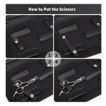 Segbeauty Barber Scissors Case Hairdresser PU Leather Carrying Bag Portable Travel Hair Styling Cutting Tool Kit