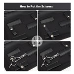 Segbeauty Hair Scissor Bag PU Leather Big Space Salon Hair Comb Shear Pouch Holder Case Barber Hairdressing Storage Tool