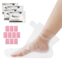 Segbeauty 400pcs Thicker Larger Paraffin Wax Therapy Liners Foot Spa Paraffin Bags Plastic Mitts Socks Hot Wax Treatment Booties Covers