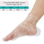 Segbeauty 400pcs Thicker Larger Paraffin Wax Therapy Liners Foot Spa Paraffin Bags Plastic Mitts Socks Hot Wax Treatment Booties Covers