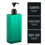 Segbeauty 3pcs 400ml Soap Dispense Bathroom Shower Gel Refillable Shampoo Bottle Wash Hair Conditioner Lotions Press Dispenser