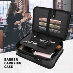 Segbeauty Barber Tool Bag 11.8 x 8.5in PU Leather Travel Makeup Toiletry Carrying Case Hair Storage Organizer