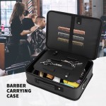 Segbeauty Barber Storage Organizer Bag 10.8 x 14.6in Hair Styling PU Leather Travel Makeup Toiletry Carrying Case