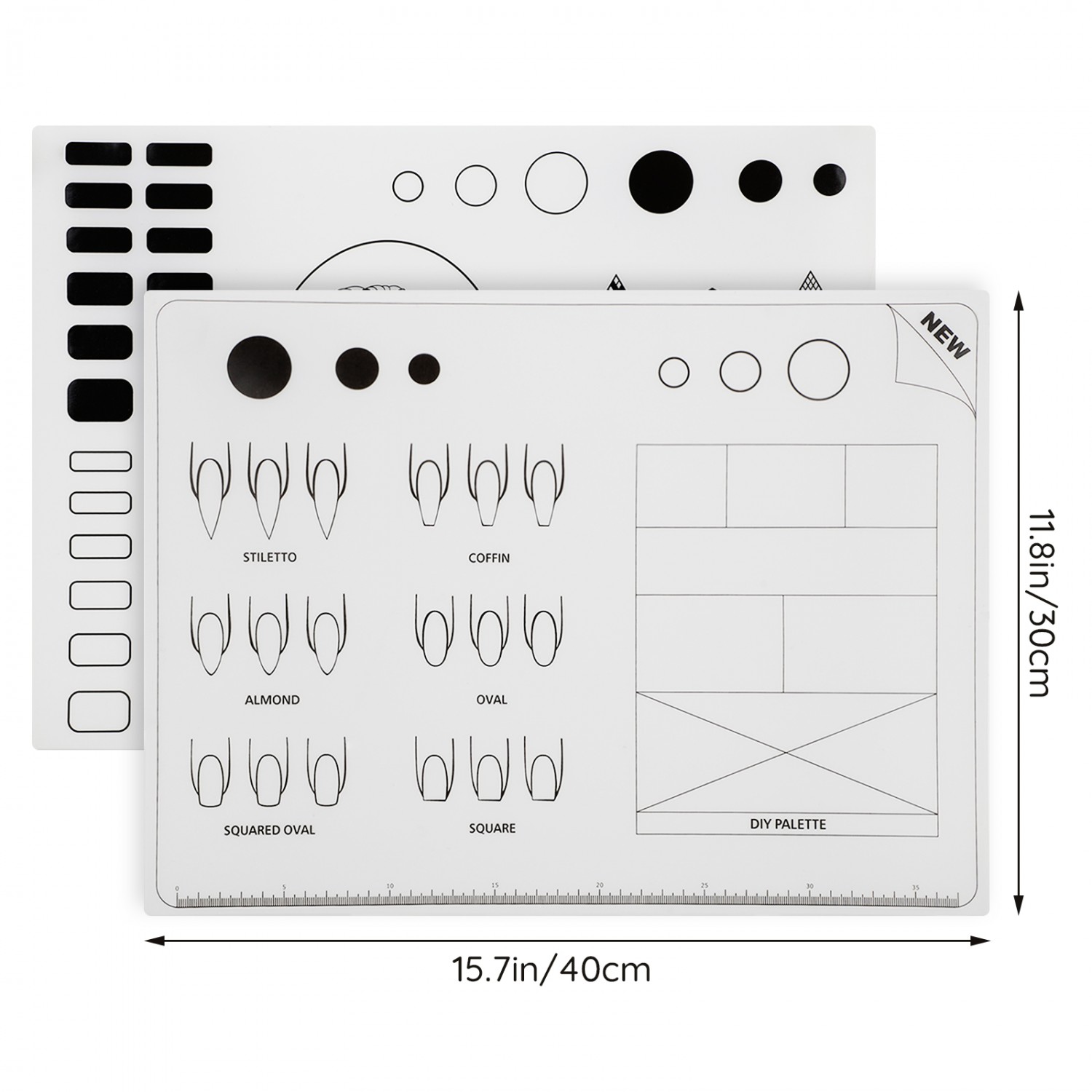 Nailpad Nail Art Manicure Silicone Mat For Stamping Reverse Stamp Transfer  Water Marble Practice Workspace Design Plate Table Cover Pad