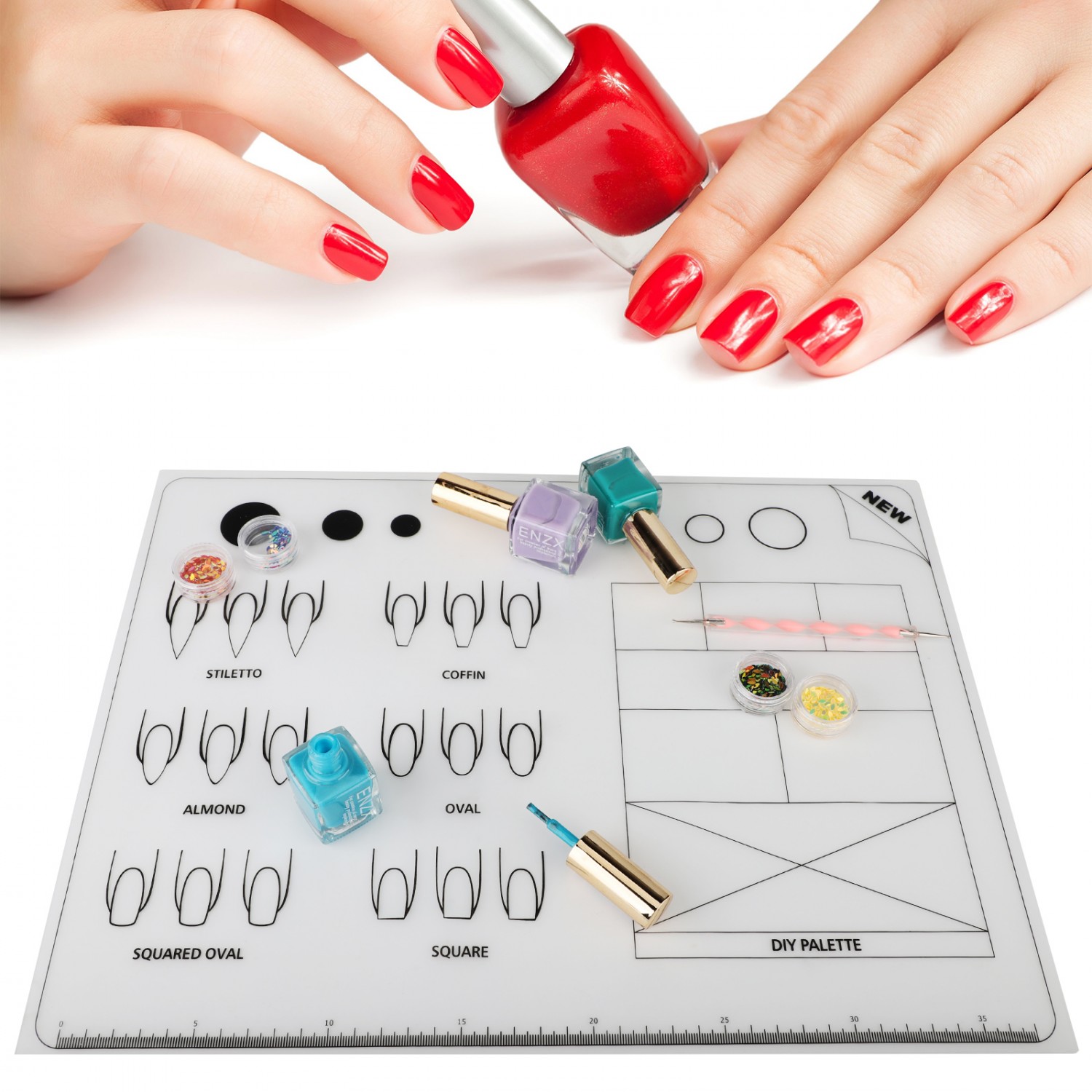 Silicone DIY Nail Art Stamping Mat